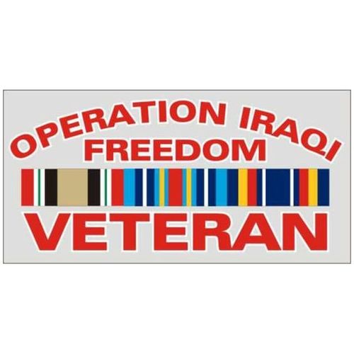Operation Iraqi Freedom Vet Ribbon Decal
