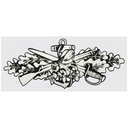 Seabee Combat Warfare Silver Decal