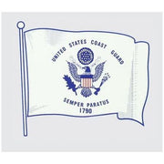 US Coast Guard Decal, Wavy Flag