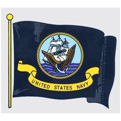 US Navy Wavy Flag Decal
