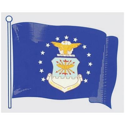 US Air Force Decal, Wavy Flag