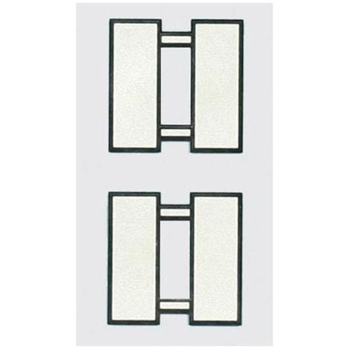 Officer's Rank 0-3 Double Silver Decal, All Services