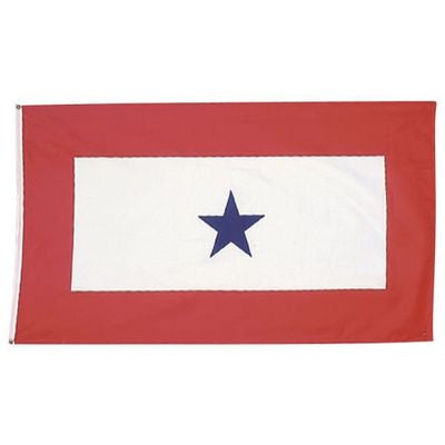 One (1) Blue Star Service Flag, 3x5 Foot
