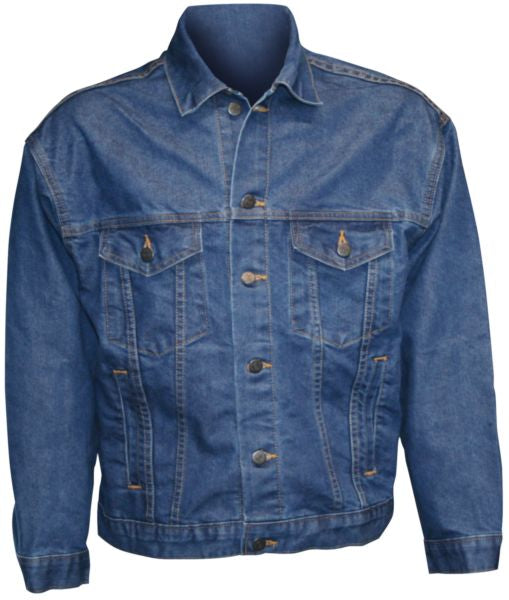 US Marine Crest Denim Embossed Jacket