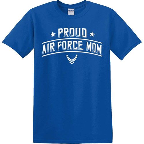 Proud Air Force Mom Stars Ladies Royal T-Shirt