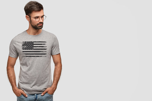 American Flag Black Imprint Full Front
