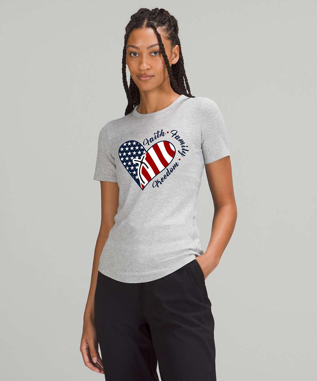 Faith, Family & Freedom Heart Full Front Design