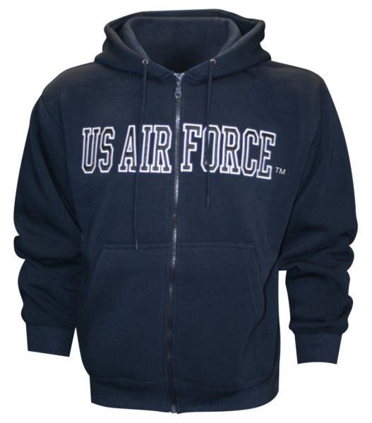 US Air Force Full-Zip Embroidered Fleece Sweatshirt