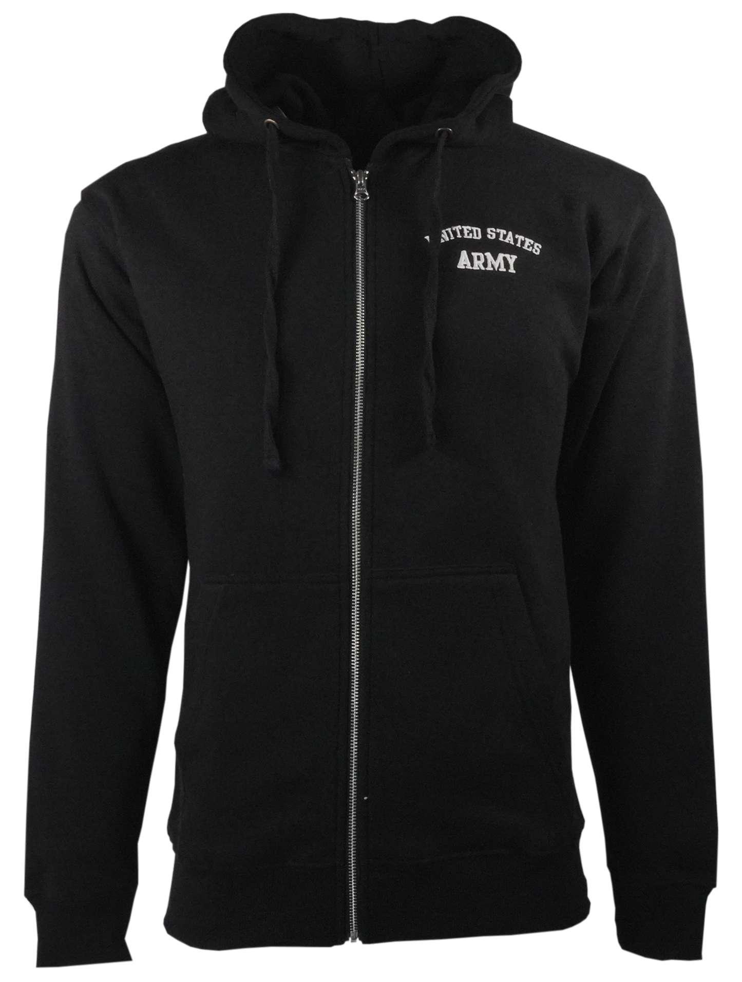 United States Army on Fleece Zip Up Hoodie
