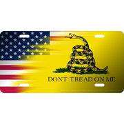 Don't Tread on Me American Flag License Plate