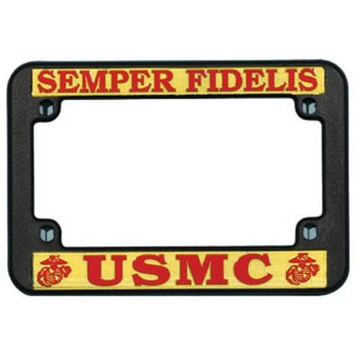 USMC Motorcycle License Plate Frame, Plastic