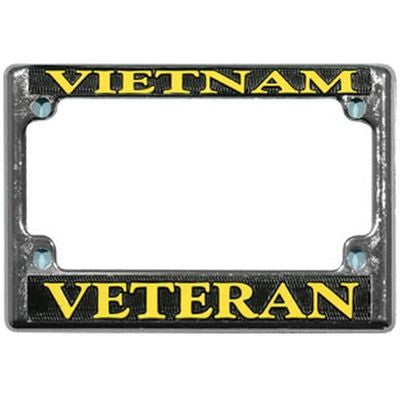 Vietnam Veteran Metal Motorcycle Tag Frame