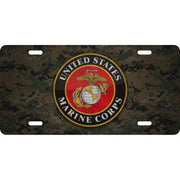 US Marine Corps USMC Crest Camoflauge License Plate