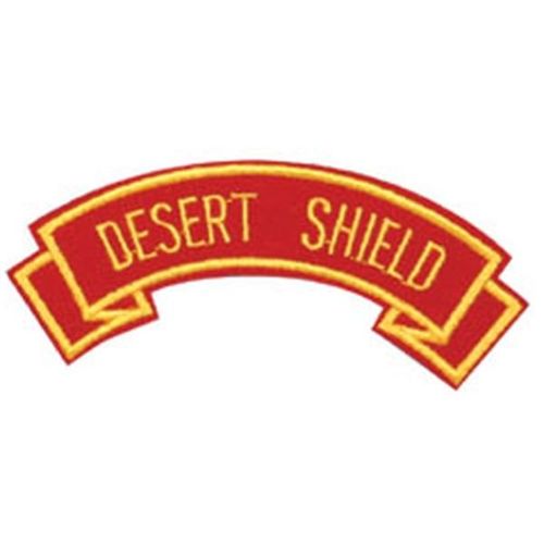 Desert Shield Yellow on Red Shoulder Rocker Patch