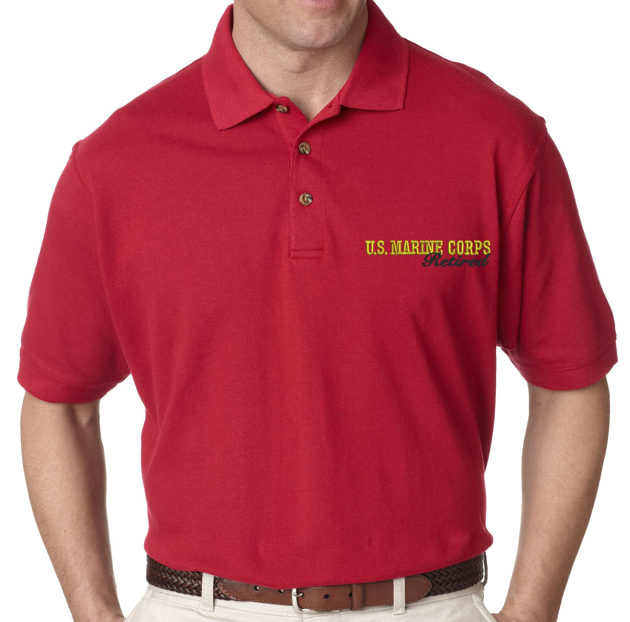 US Marine USMC Retired Polo Shirt