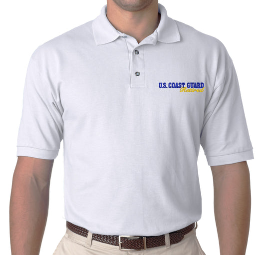 US Coast Guard USCG Retired Polo Shirt