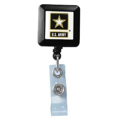 Army Star Square Shape Retractable Badge Holder