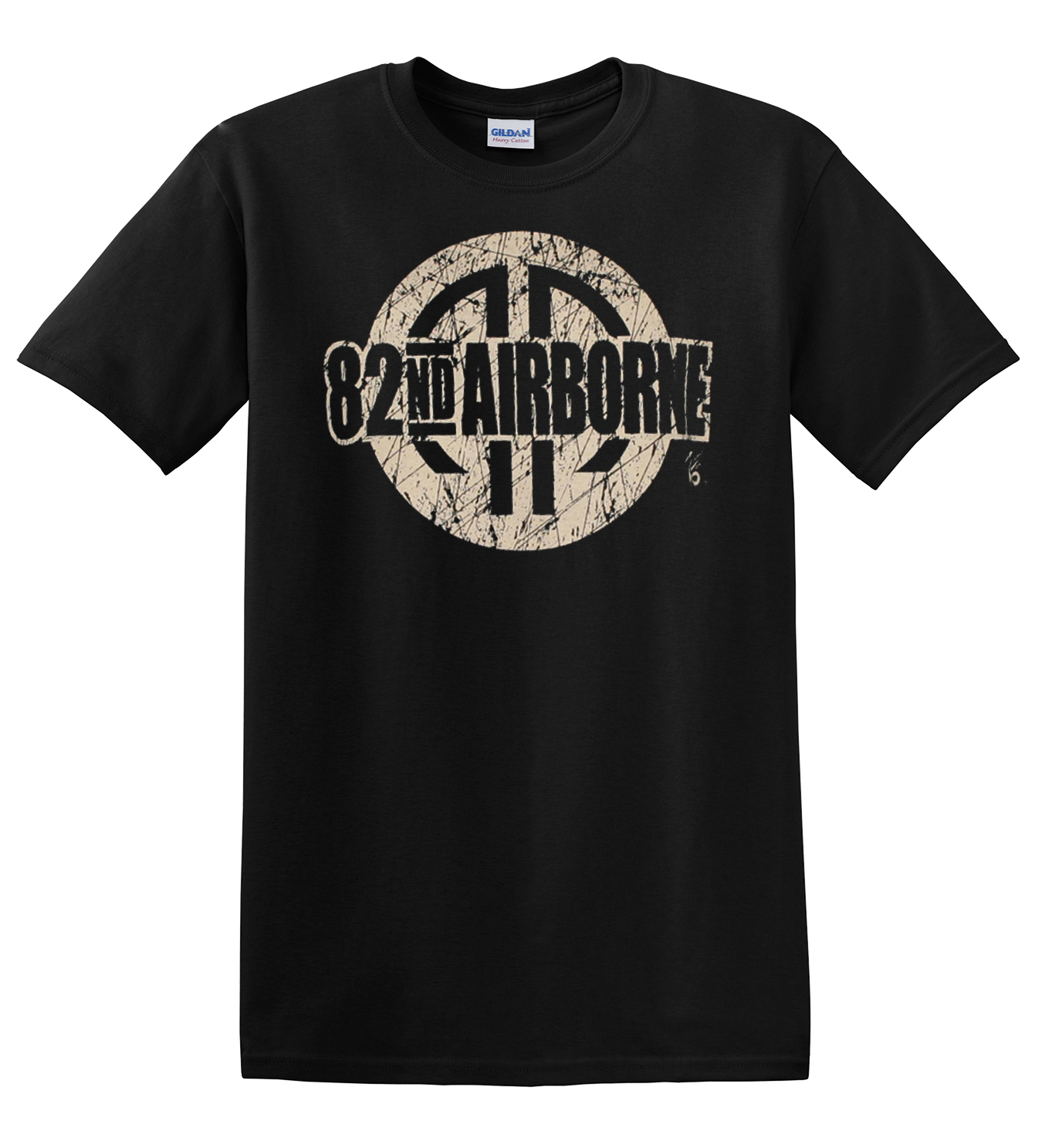 82nd-airborne-circle-design-distressed-cut-out-on-black-t-shirt