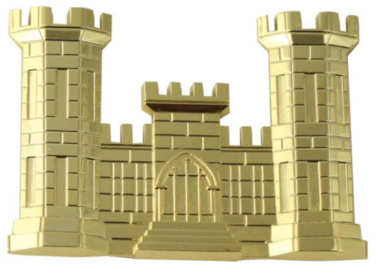 Army Corps of Engineers Gold Metal Auto Emblem