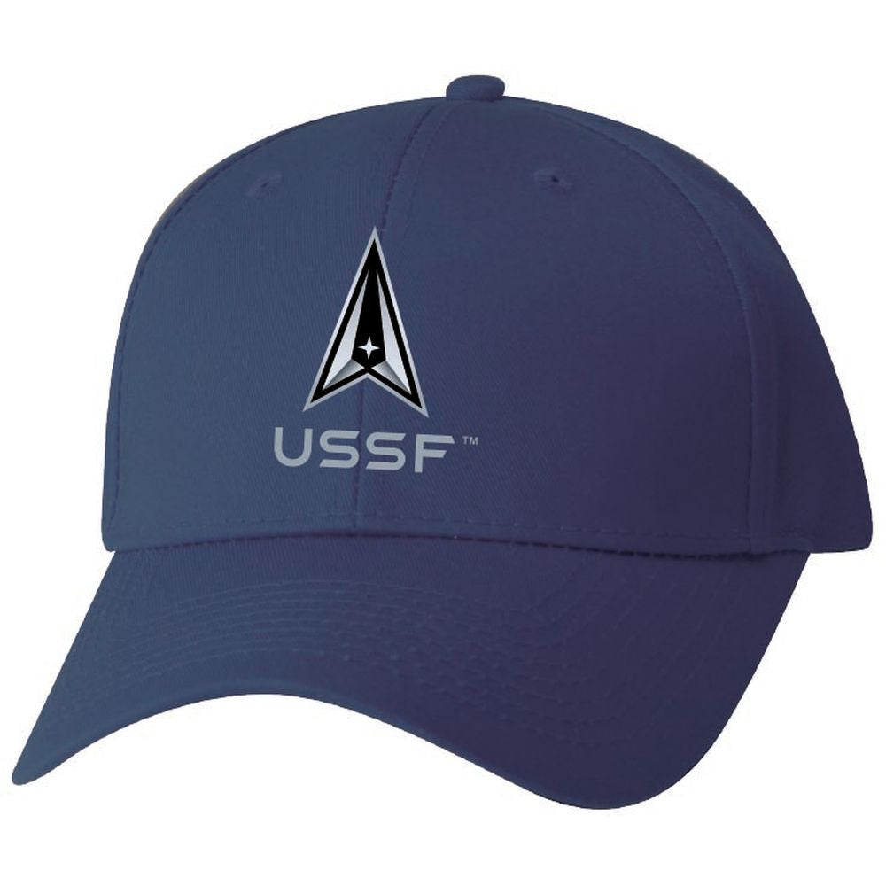USSF Logo Embroidered Blue Structured Ball Cap