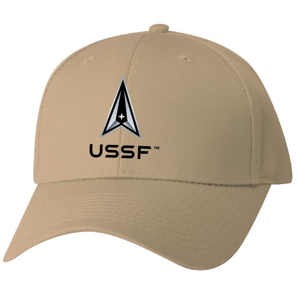 USSF Logo Embroidered Khaki Structured Ball Cap