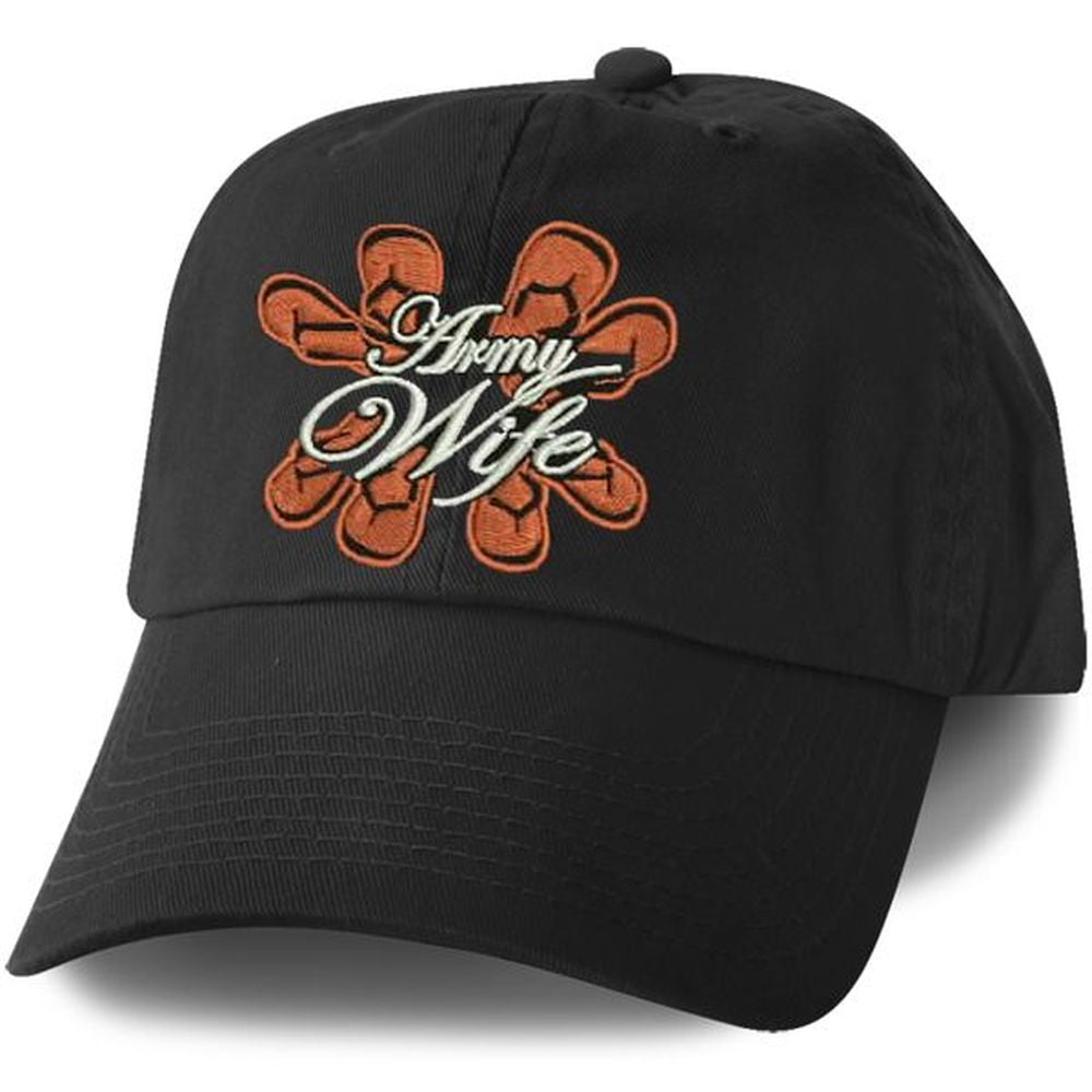 Army Wife Flip Flop Design Ball Cap