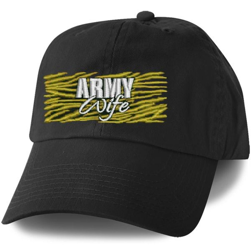 Army Wife Zebra Design (Yellow) Ball Cap