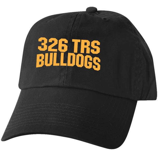 326 TRS Bulldogs Embroidered on Black Unstructured Ball Cap