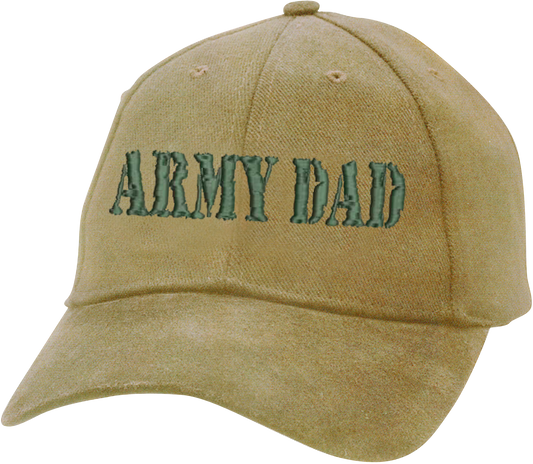 ARMY DAD on Un-Structured Khaki Ball Cap