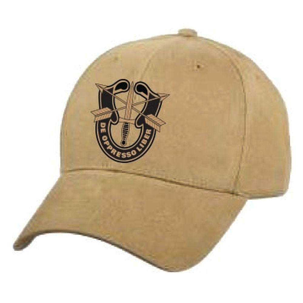 U.S. Army De Oppresso Liber Embroidered Black Ball Cap