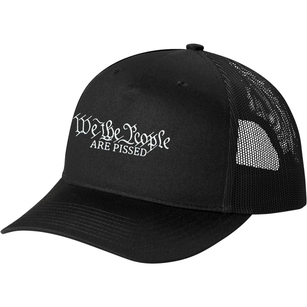 We The People Are Pissed Embroidered Black & Black Ball Cap