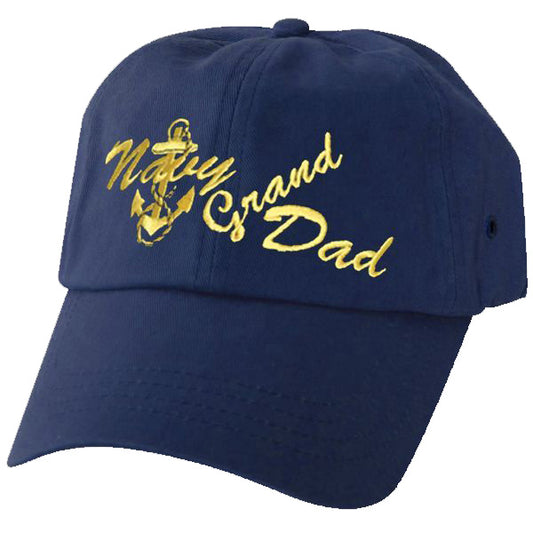 Navy Grand Dad with Anchor Ball Cap