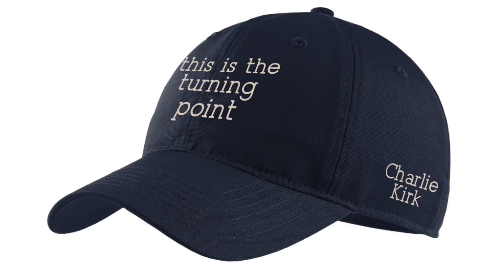 Turning Point - Charlie Kirk Commemorative Navy Blue Ball Cap