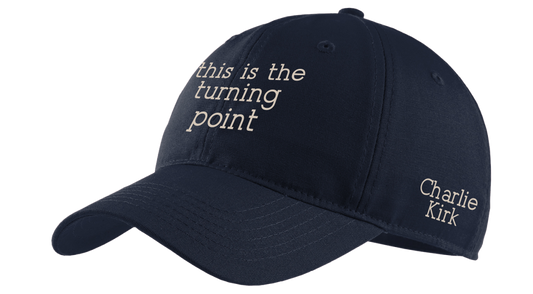 Turning Point - Charlie Kirk Commemorative Navy Blue Ball Cap