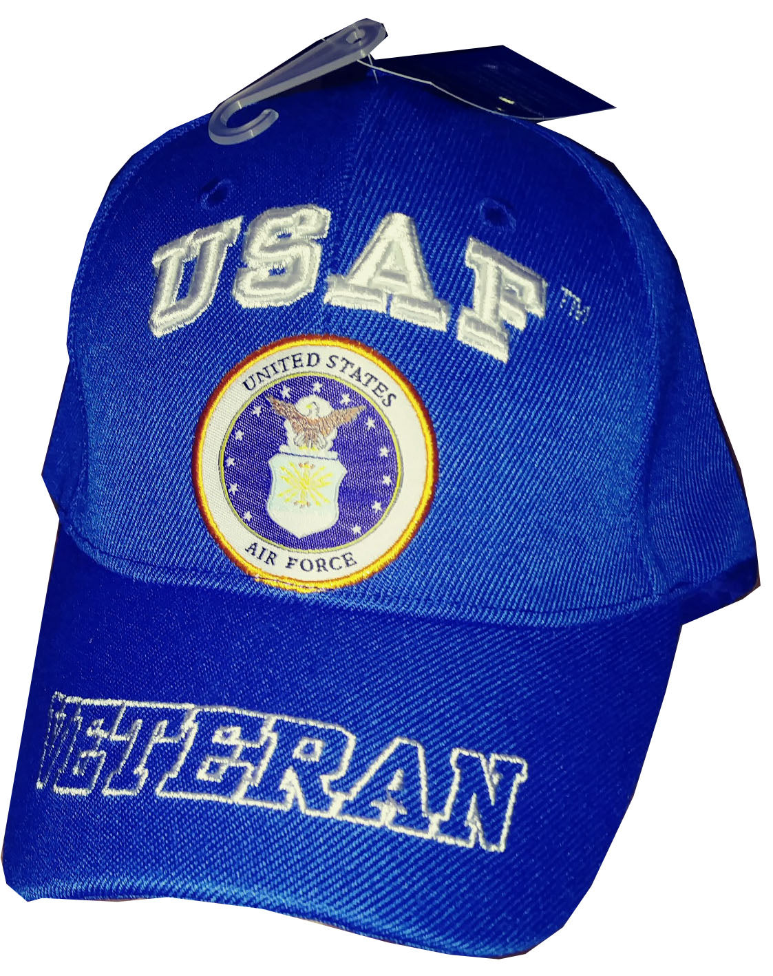 US Air Force Veteran Royal Blue Ball Cap