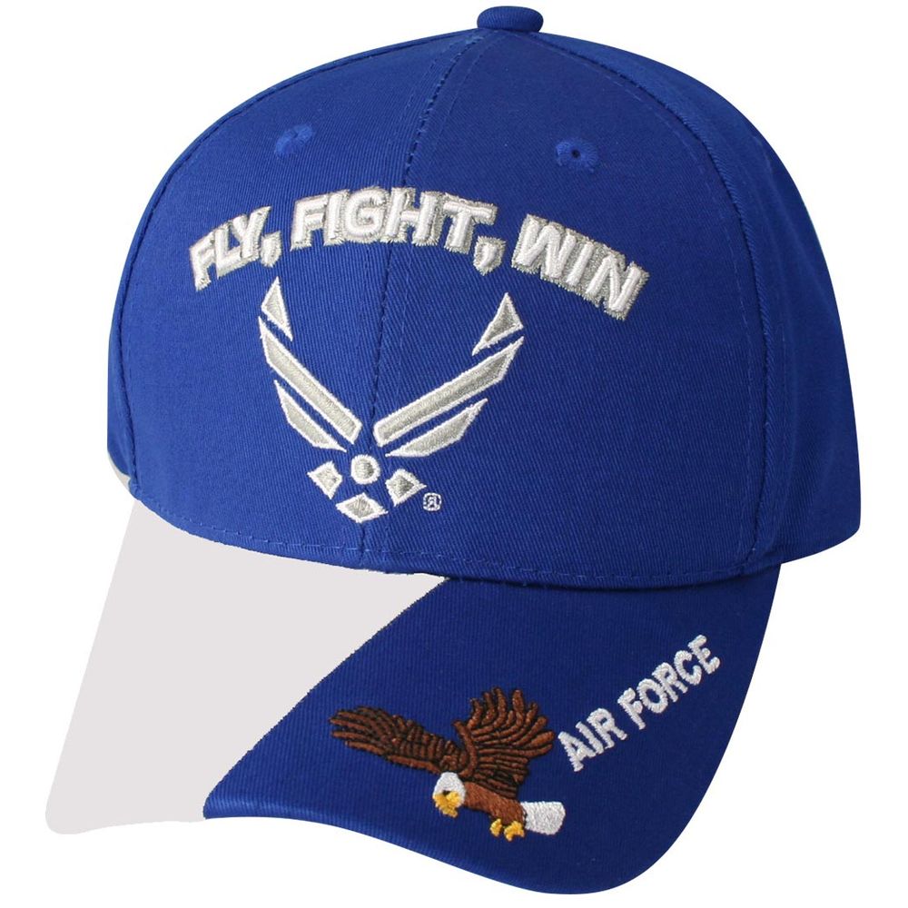 United States Air Force Slogan Embroidered Blue & Grey Ball Cap