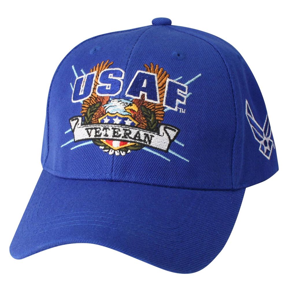 United States Air Force Veterans Embroidered Blue Ball Cap