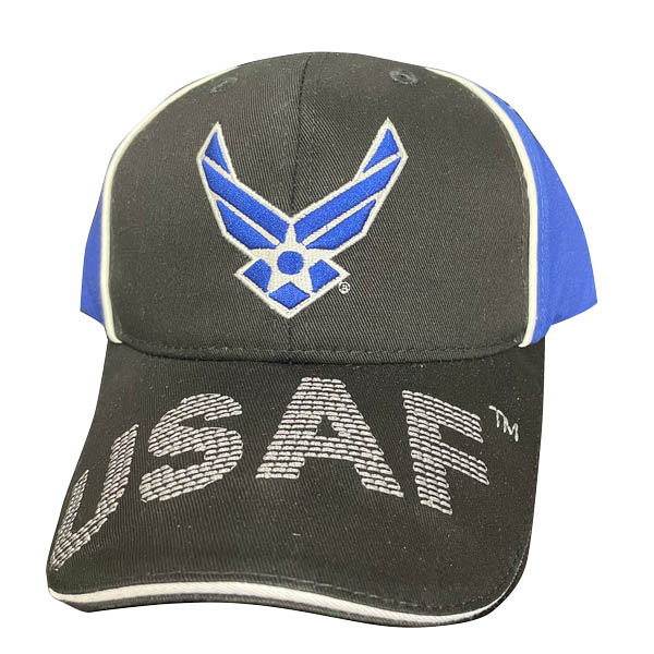 USAF Piped with Symbol in Multiple Position Embroidery on Ball Cap ...