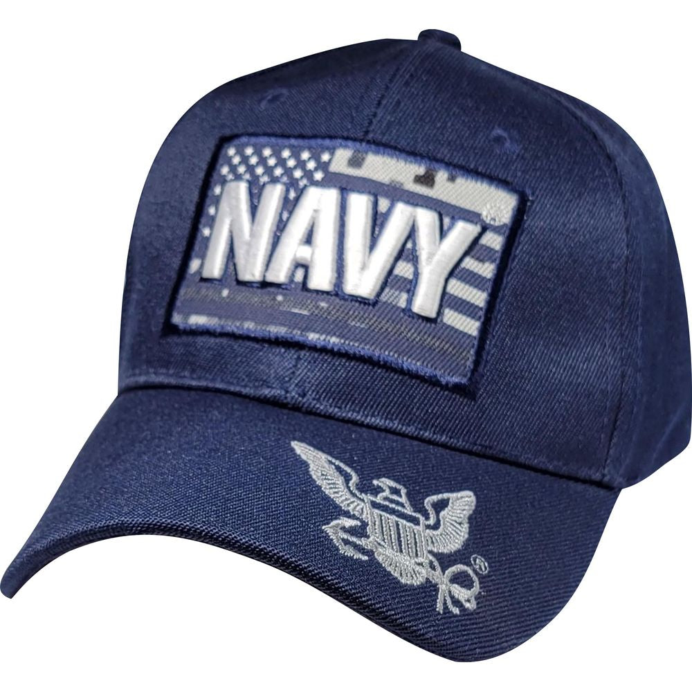 Navy Flag Patch  Embroidered Blue Ball Cap