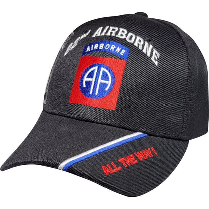 82nd Airborne  Embroidered Black Ball Cap