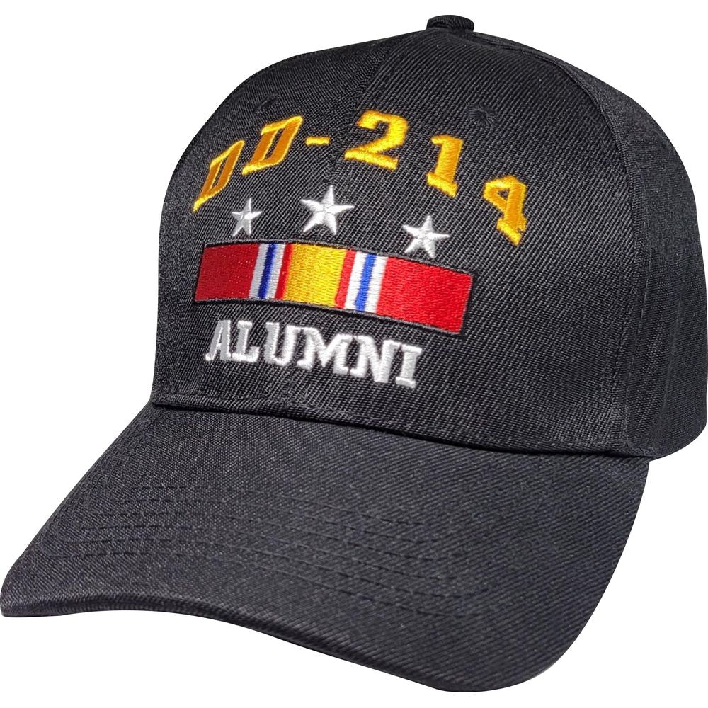 DD-214 Alumni  Embroidered Black Ball Cap