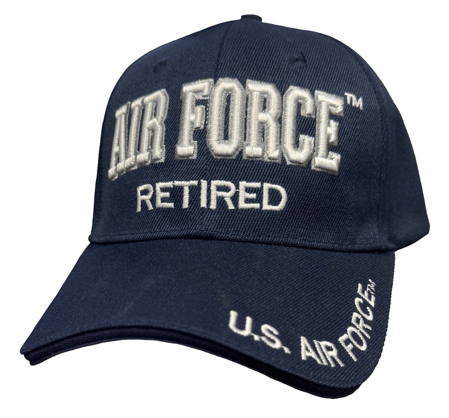 US Air Force Retired Navy Blue Ball Cap