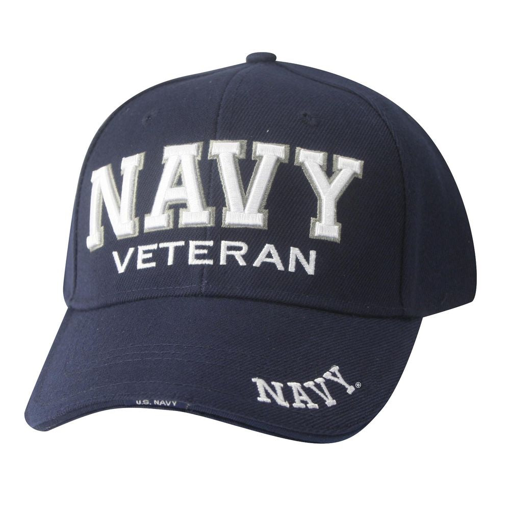 Navy Veteran 3D Foam Shadow Design Embroidered Ball Cap