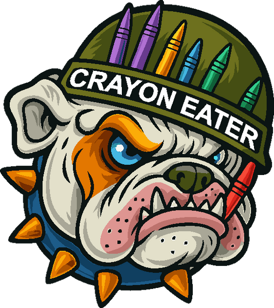 Crayon Eater Bulldog Sticker