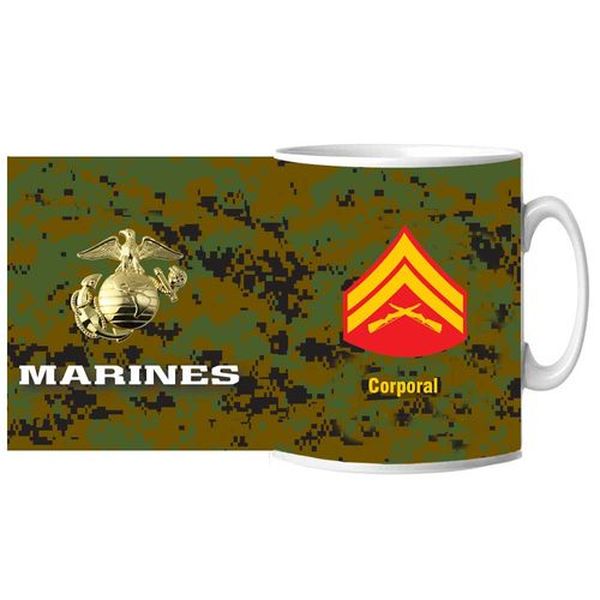 Marine Corps USMC Corporal Ceramic Mug 15 oz