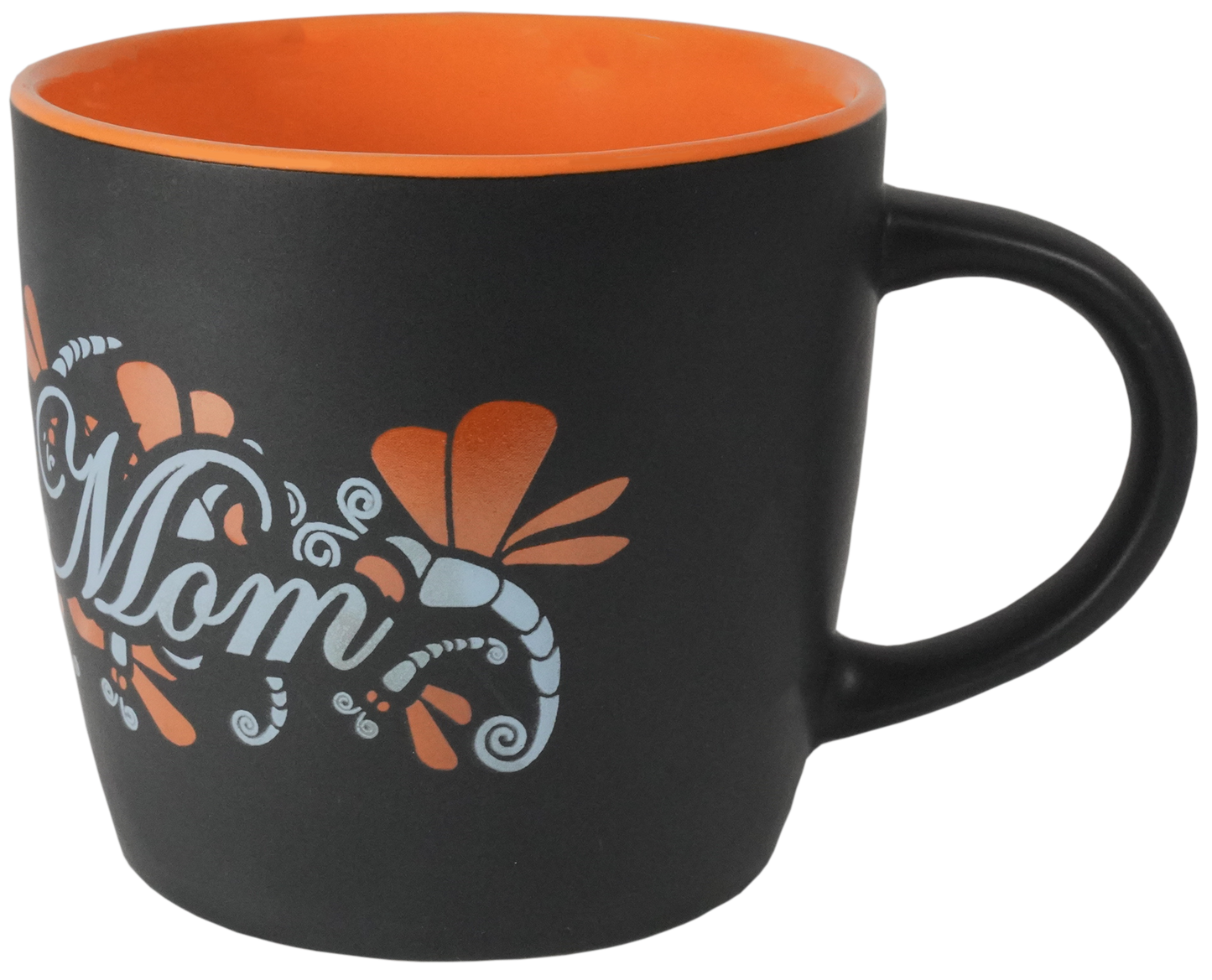 Army Mom Dragon Fly Wrap on Black Matte with Colored Interior Ceramic Mug