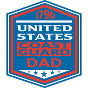 United States Coast Guard Dad 1790 Hexagon Sticker