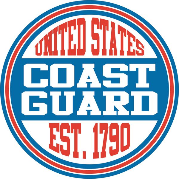 United States Coast Guard Est. 1790 Round Sticker