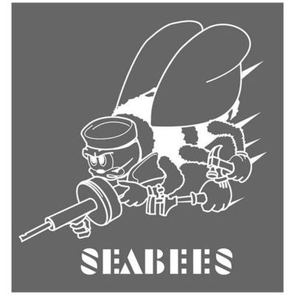 SEABEEs Sticker, Large Vinyl Transfer – Honor Country