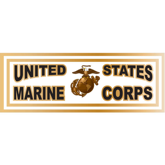 Marine Corps Bumper Sticker, Metallic